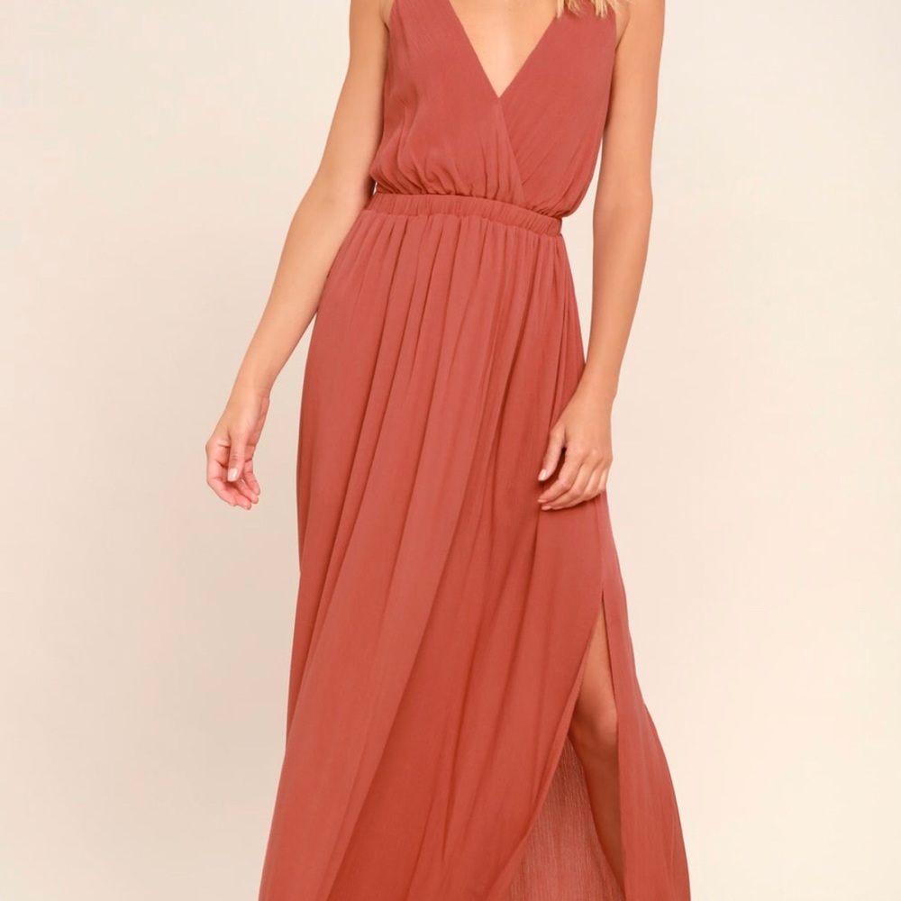 CORAL LOST IN PARADISE MAXI DRESS